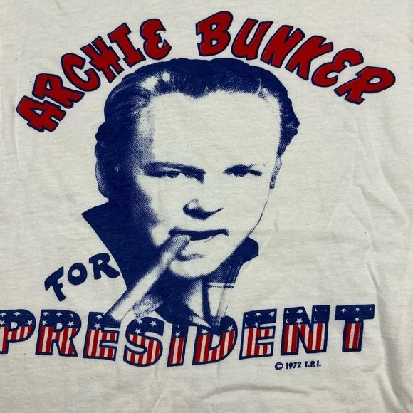 Vintage 1972Archie Bunker single stitch T-shirt adult XXS made in